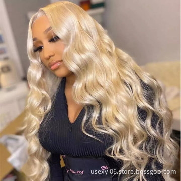 Raw European Natural 613 Blonde Cuticle Aligned Human Hair Hd Full Lace Frontal Wig,Brazilian Thin Swiss Hd Lace Wig Virgin Hair